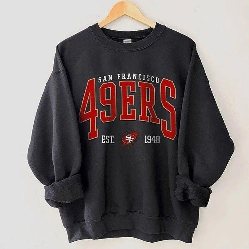 San Francisco 49Ers Football Sweatshirt Retro Nfl Crewneck Niners Fan Gifts 05